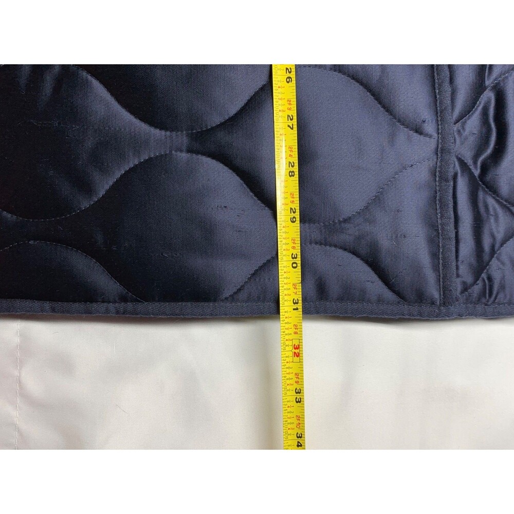 J Crew Collection Quilted Cocoon Coat XXL Navy Sherpa Collar Primaloft NWT - Picture 7 of 14